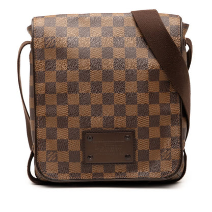 Louis Vuitton Damier Brooklyn Pm Crossbody Shoulder Bag N51210 Brown Leather