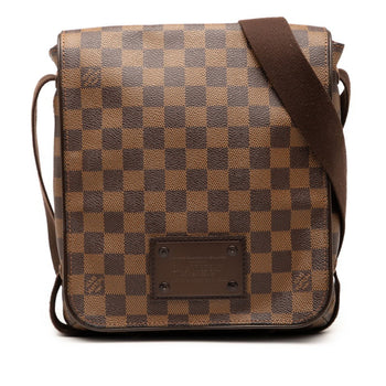 Louis Vuitton Damier Brooklyn Pm Crossbody Shoulder Bag N51210 Brown Leather