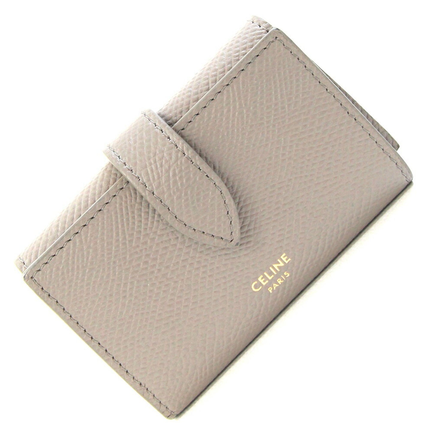 Celine Essential 6-Key Case 10J353Bru Greige Leather