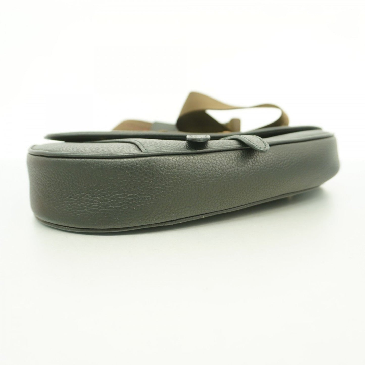 Christian Dior Shoulder Bag Saddle Leather Black