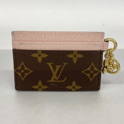 Louis Vuitton Monogram Porte Carte Card Case With Lv Charm