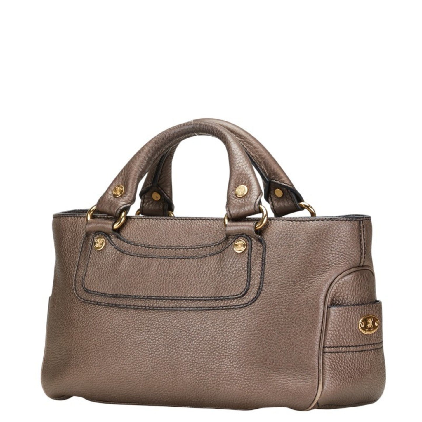 Celine Boogie Bag Handbag Brown Leather