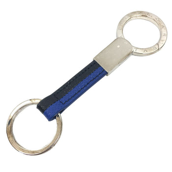 Bvlgari Bulgari Key Ring Man/Bb Man Holder 288596 Silver X Black Cobalt Tulum