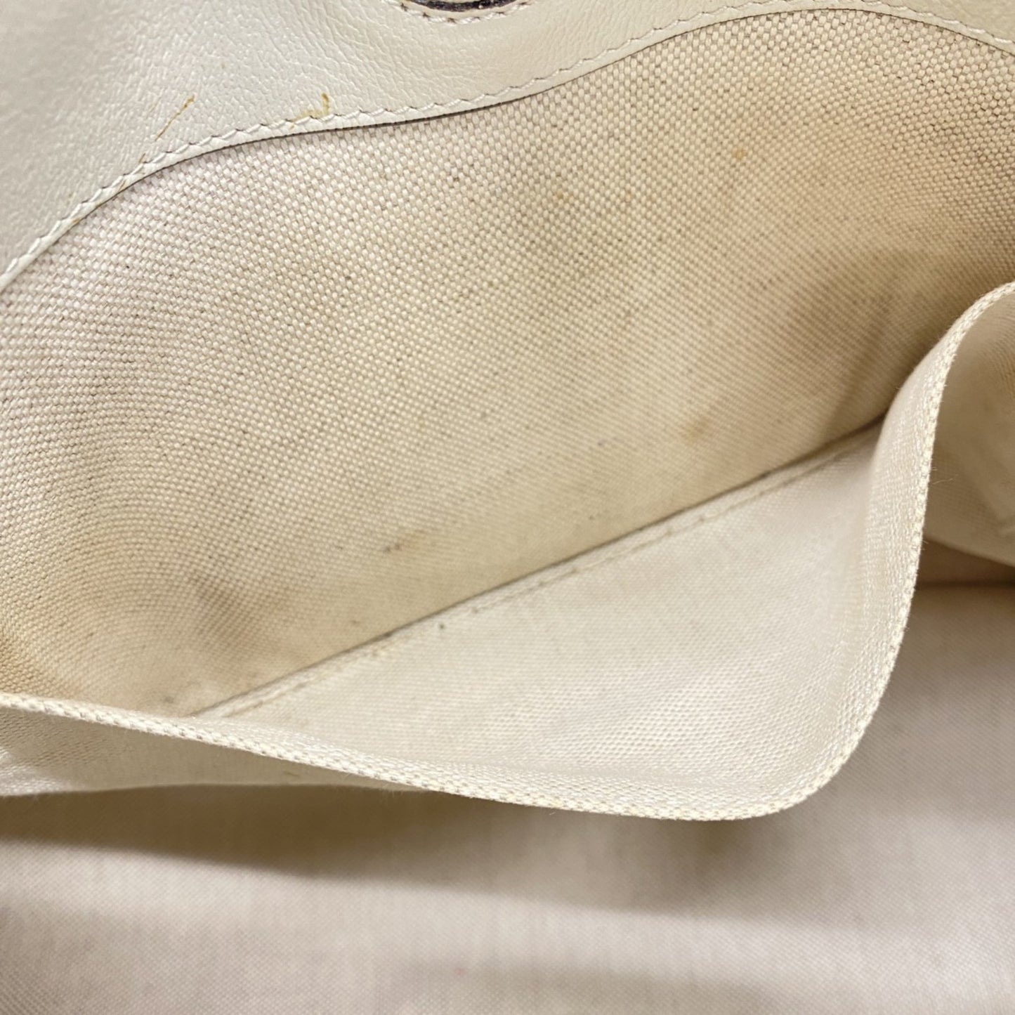 Gucci Gg Canvas Horsebit Tote Bag 623694 Brown White