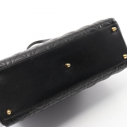 Christian Dior Dior Lady Large Cannage Handbag Leather