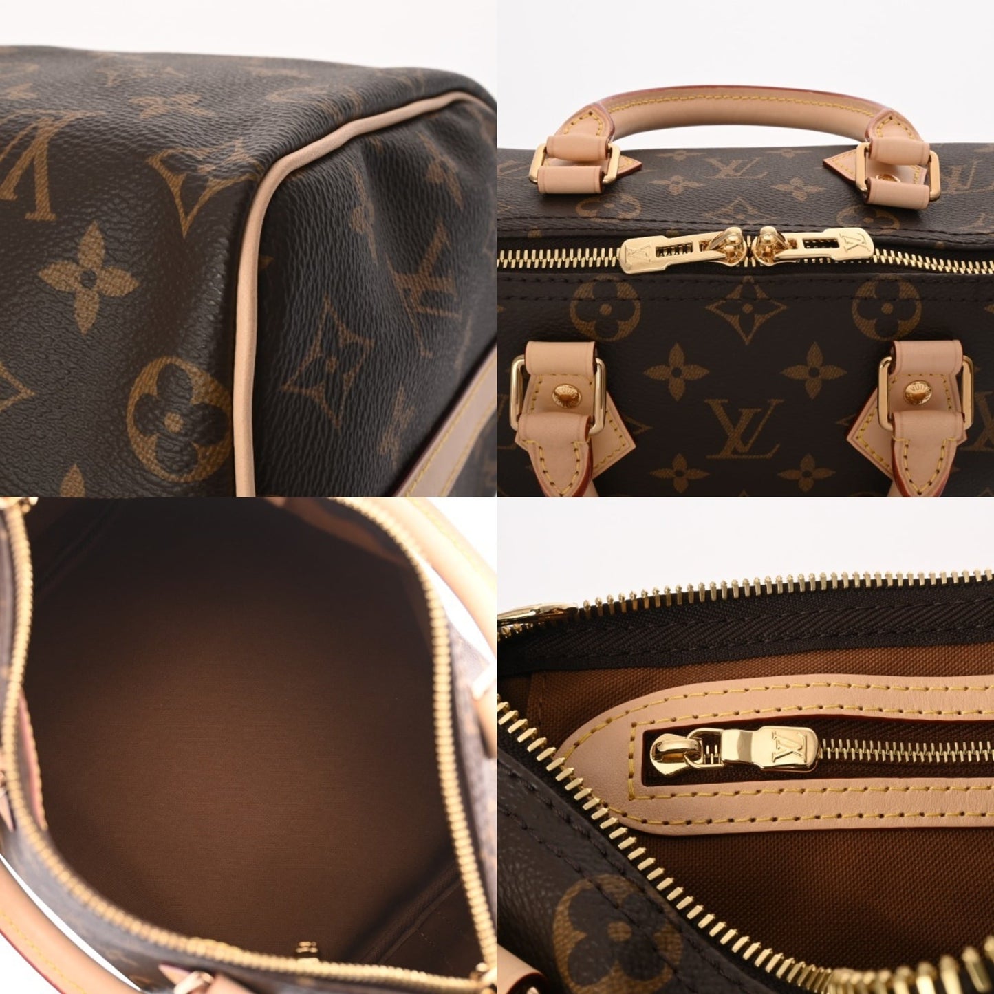 Louis Vuitton Monogram Speedy Bandouliere 25 Brown M46977