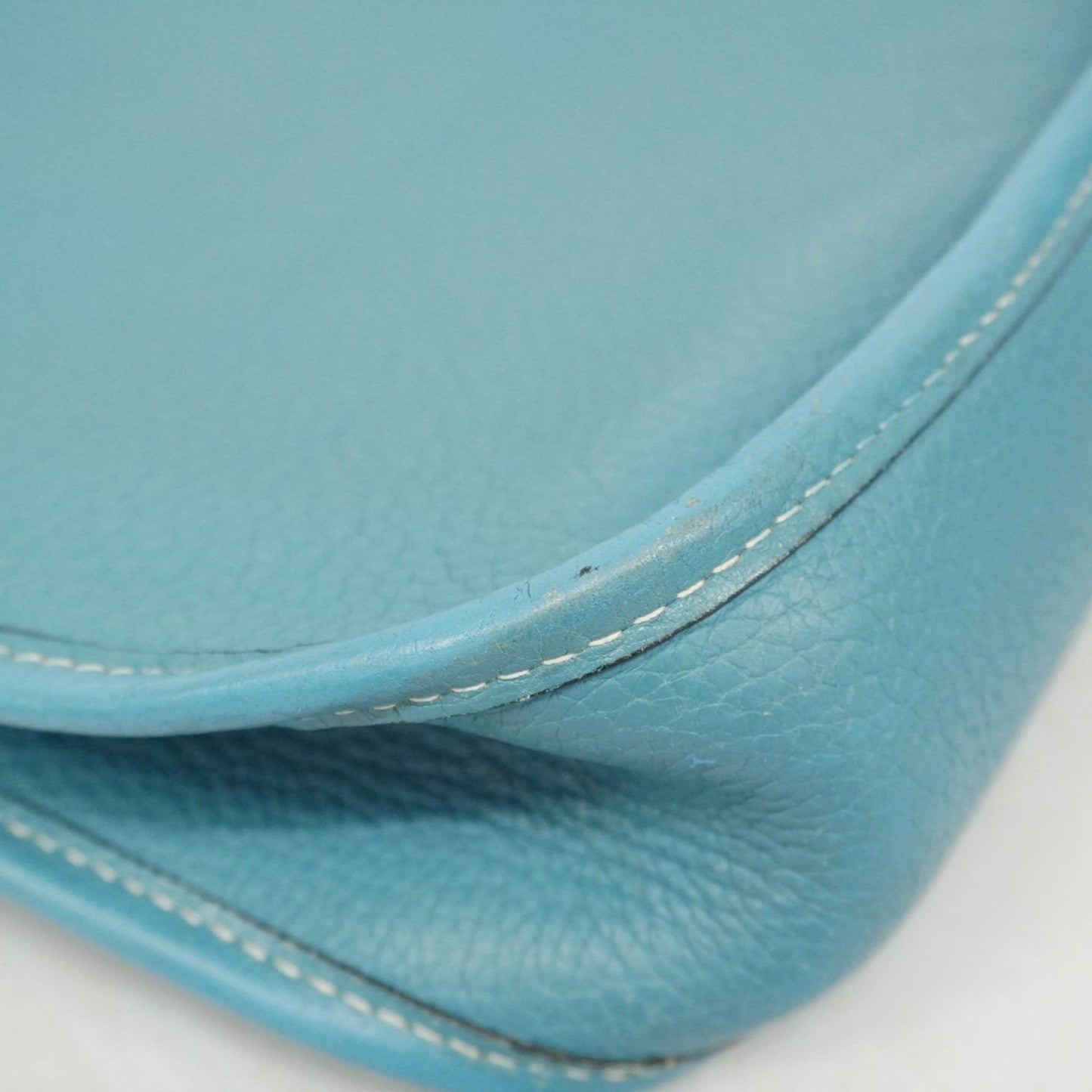 Hermes Herms Evelyn Pm 1 Shoulder Bag In Taurillon Clemence Blue Jean