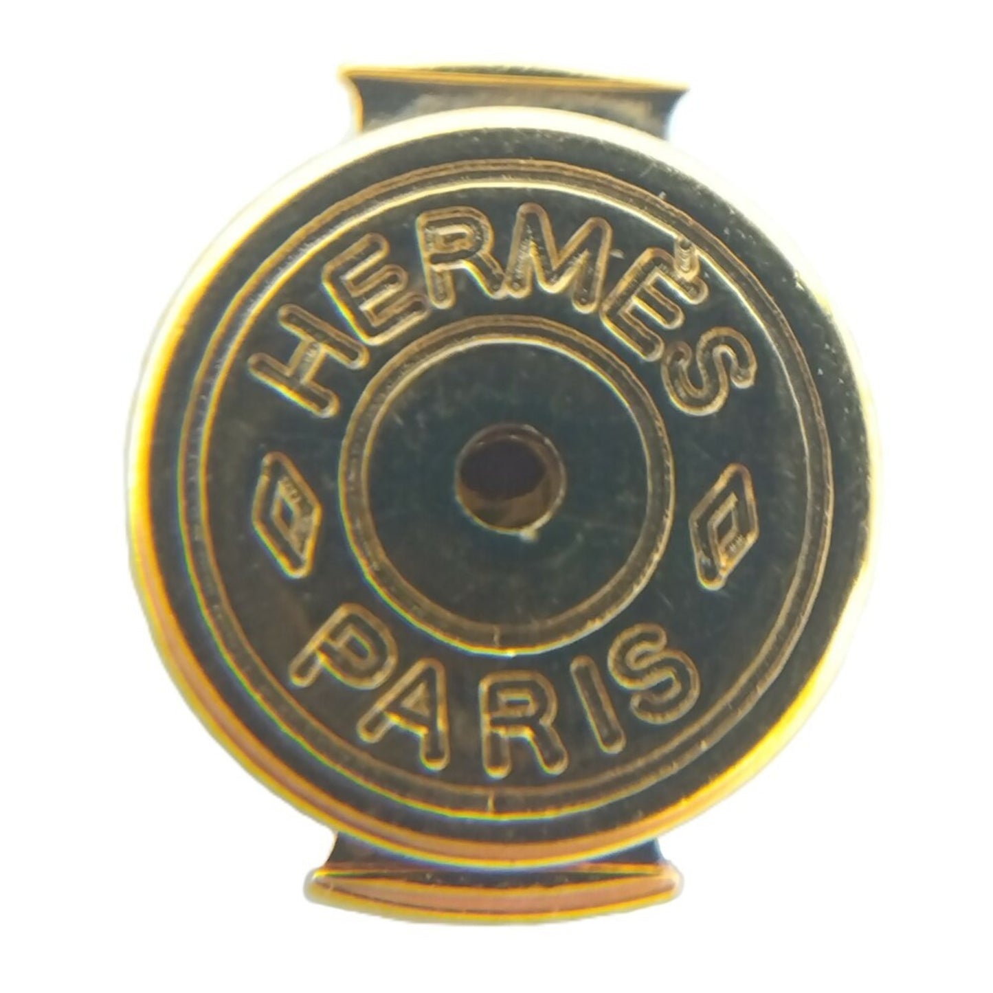 Hermes Herms Eclipse Enamel Earrings In Gold