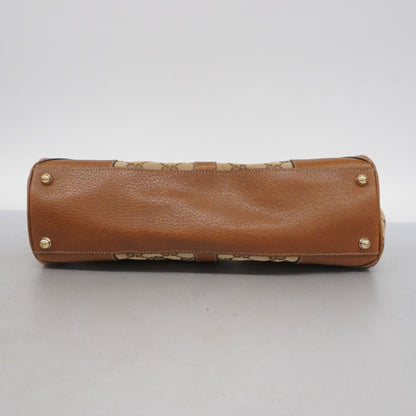 Gucci Gg Canvas New Jackie Handbag 124407 Beige Brown Champagne