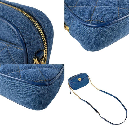 Versace Medusa Denim Blue Shoulder Bag
