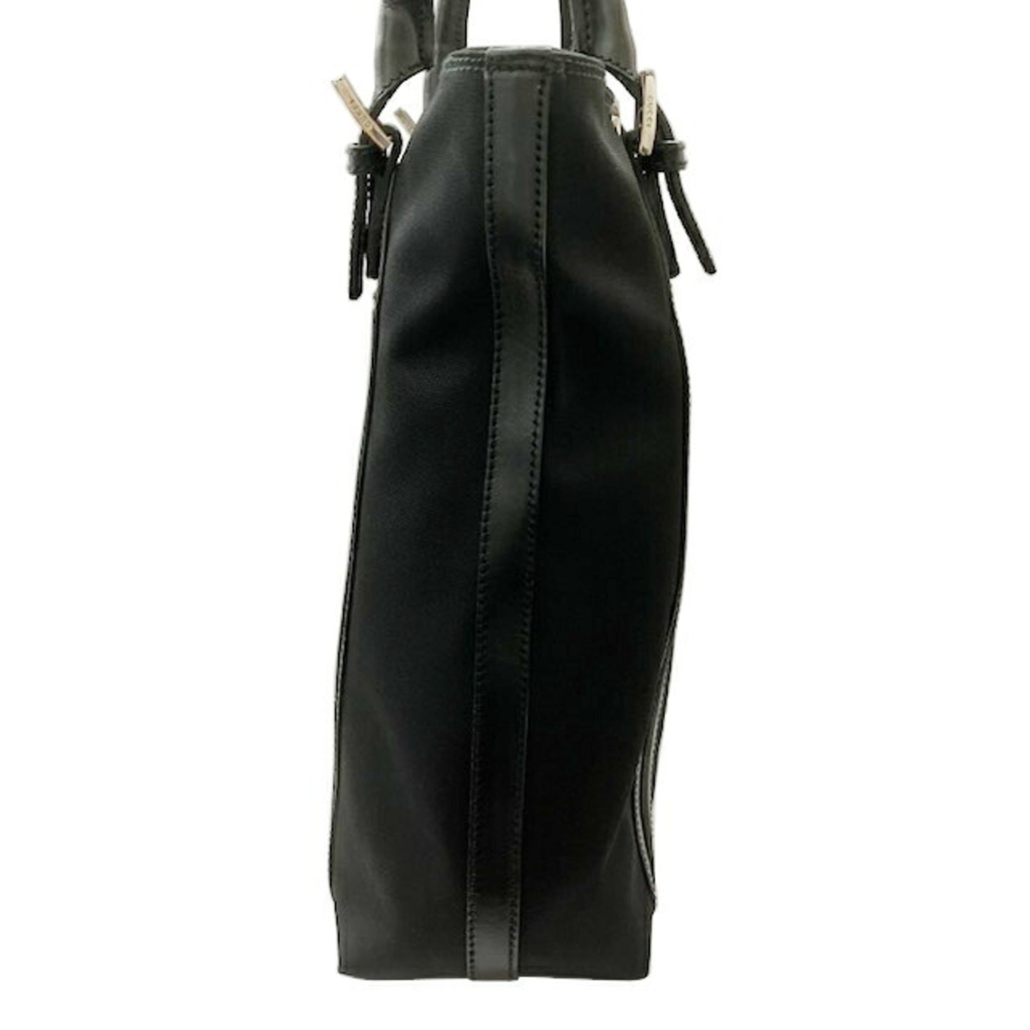 Gucci Tote Bag 73737 2123 Nylon Canvas Leather Black Shoulder