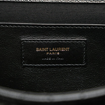 Saint Laurent Ysl Logo Envelope Medium Shoulder Bag In Black