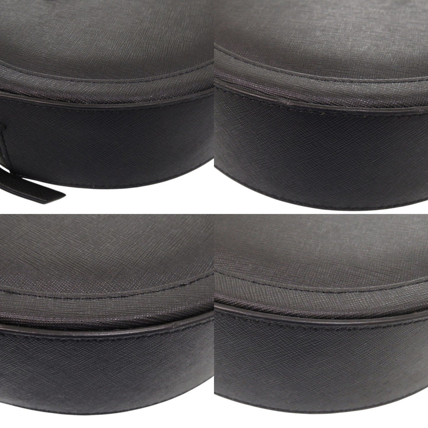 Like New Vivienne Westwood Round Crossbody Ove Genuine Leather Black Shoulder Bag 0894