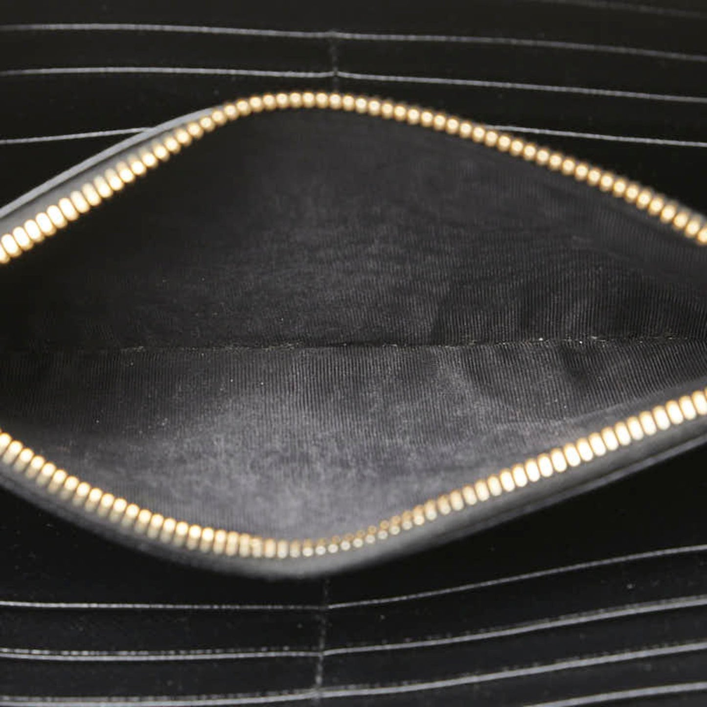 Prada Round Long Wallet 1Ml506 Black Leather
