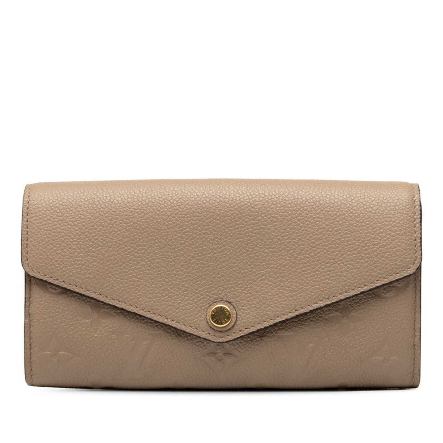 Louis Vuitton Monogram Empreinte Portefeuille Sarah Long Wallet M68708 Tourterelle Beige Leather