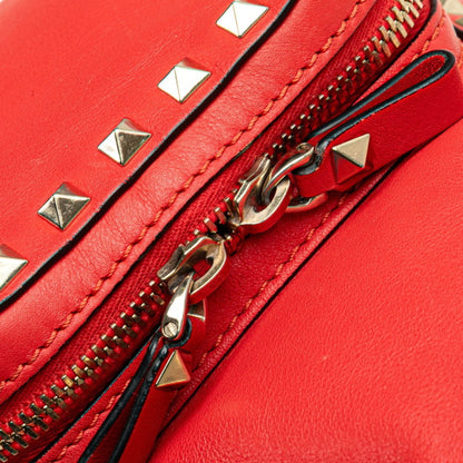 Valentino Rockstud Backpack Red Leather
