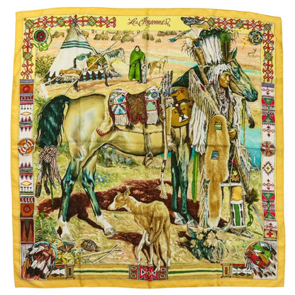 Hermes Carr 90 Les Cheyennes Scarf/Muffler