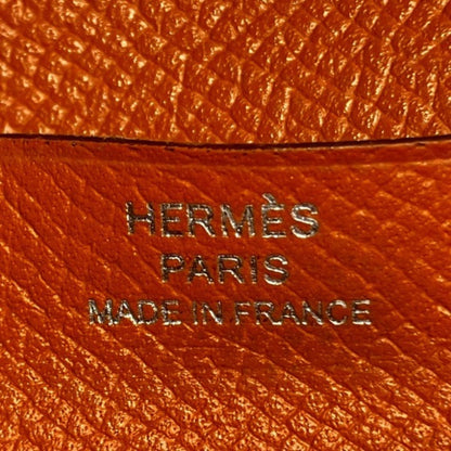 Hermes Bearn Soufflet Orange Long Wallet