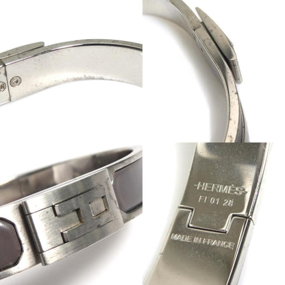 Hermes Hermes Bangle Bracelet Metal Matte Silver Grey