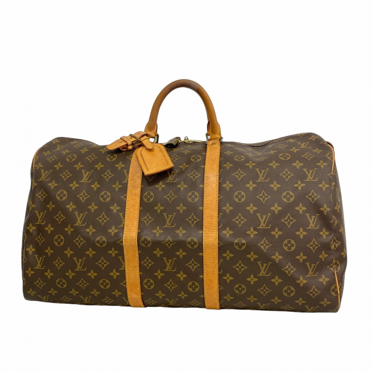 Louis Vuitton Monogram Keepall 55 Boston Bag M41424 Brown