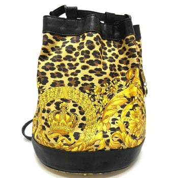 Versace Vintage Shoulder Shoulder Bag Yellow Black