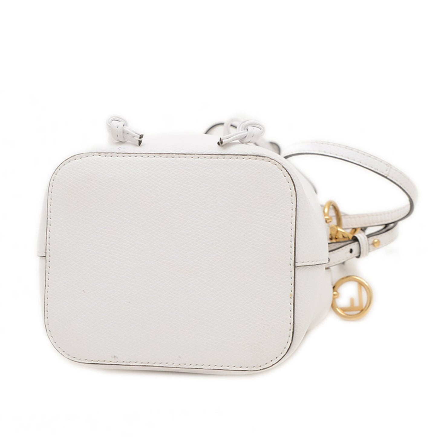Fendi Montresor Mini Hand Shoulder Bag Leather White 8Bs010 Bp