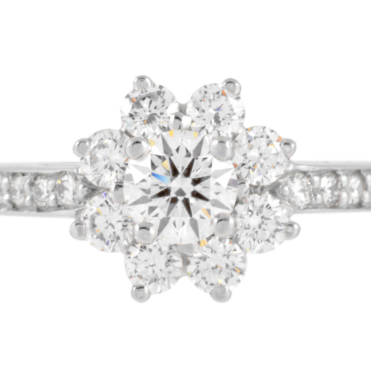 Tiffany & Co. Continuous Slow Flora Ring Diamond Size 6 Pt950 Flower