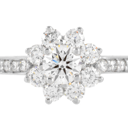 Tiffany & Co. Continuous Slow Flora Ring Diamond Size 6 Pt950 Flower