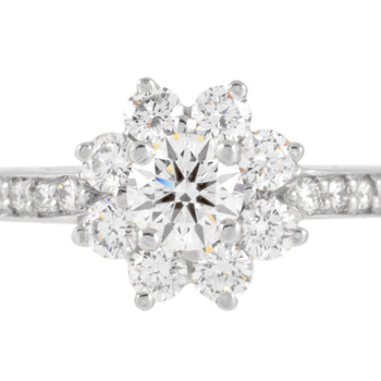 Tiffany & Co. Continuous Slow Flora Ring Diamond Size 6 Pt950 Flower