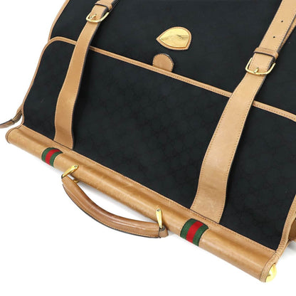 Gucci Garment Cover/Case In Gg Canvas And Leather With Black