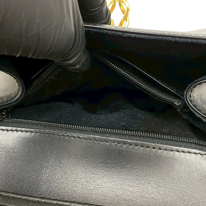Gucci Old Gucci Vintage Calf Leather Mini Shoulder Bag/Pochette/Sacoche Black 16547