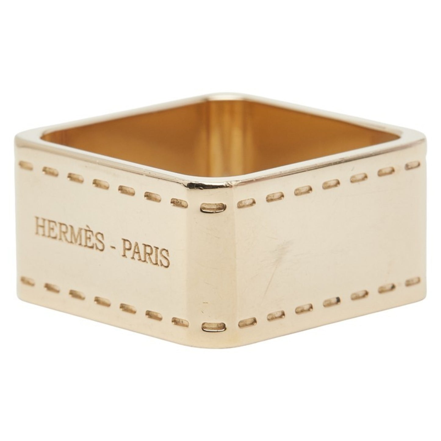 Hermes Bolduc Scarf Muffler Ring Gold Plated