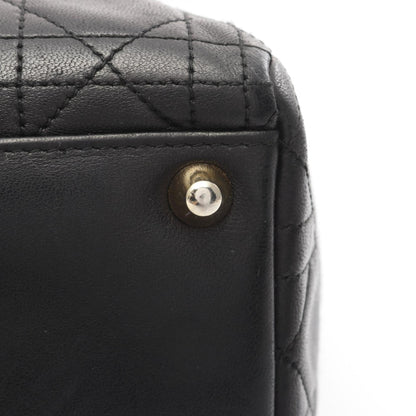 Christian Dior Lady Large Cannage Handbag Bag Leather