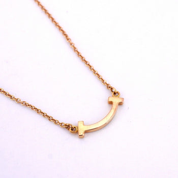 Tiffany T Smile Mini Necklace In 18K Pink Gold