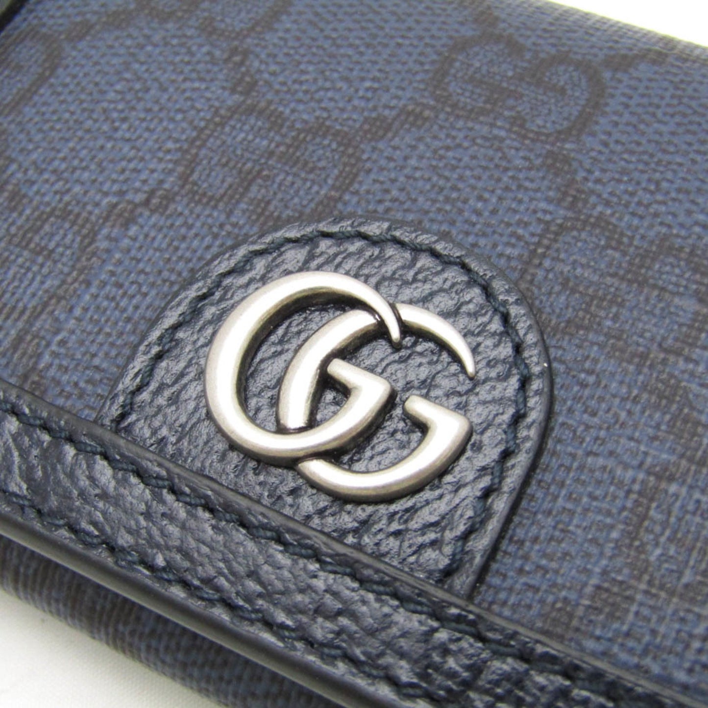 Gucci Ophidia 763286 Gg Supreme Card Case Navy