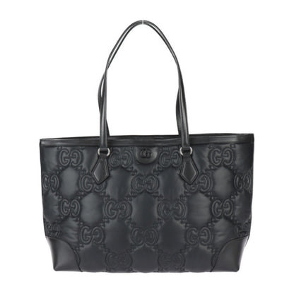Gucci Gucci Medium Tote Bag Gg Matelasse 631685 Nylon Leather Black Shoulder Handbag R2426083012113