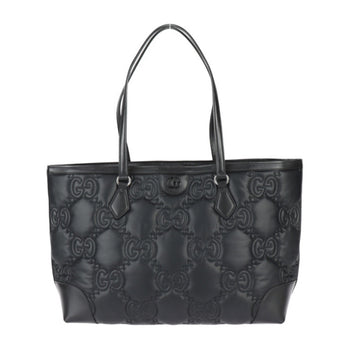 Gucci Gucci Medium Tote Bag Gg Matelasse 631685 Nylon Leather Black Shoulder Handbag R2426083012113