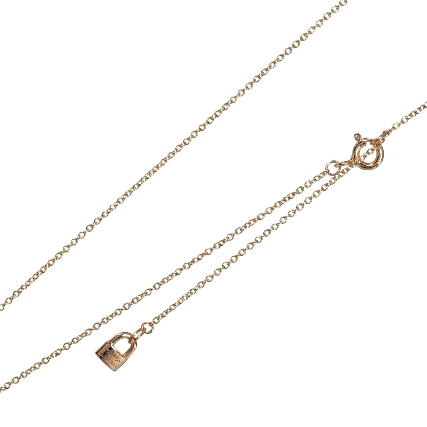 Tiffany & Co. Return To Heart Key Necklace In 18K Pink Gold With Diamonds