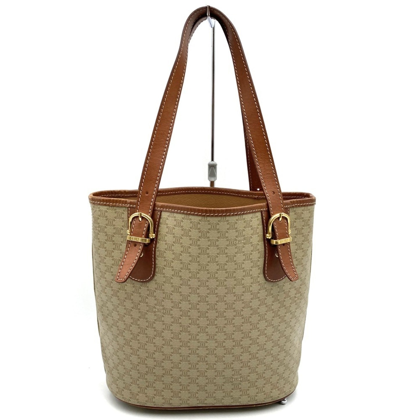 Celine Macadam M95 Tote Bag Shoulder Bag/Leather Beige