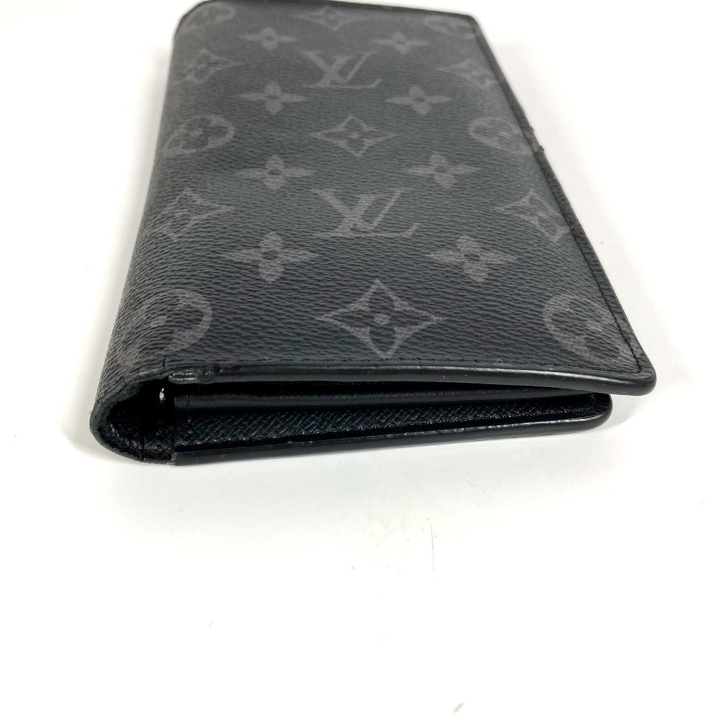 Louis Vuitton M61697 Monogram Eclipse Portefeuille Brazza Bifold Wallet