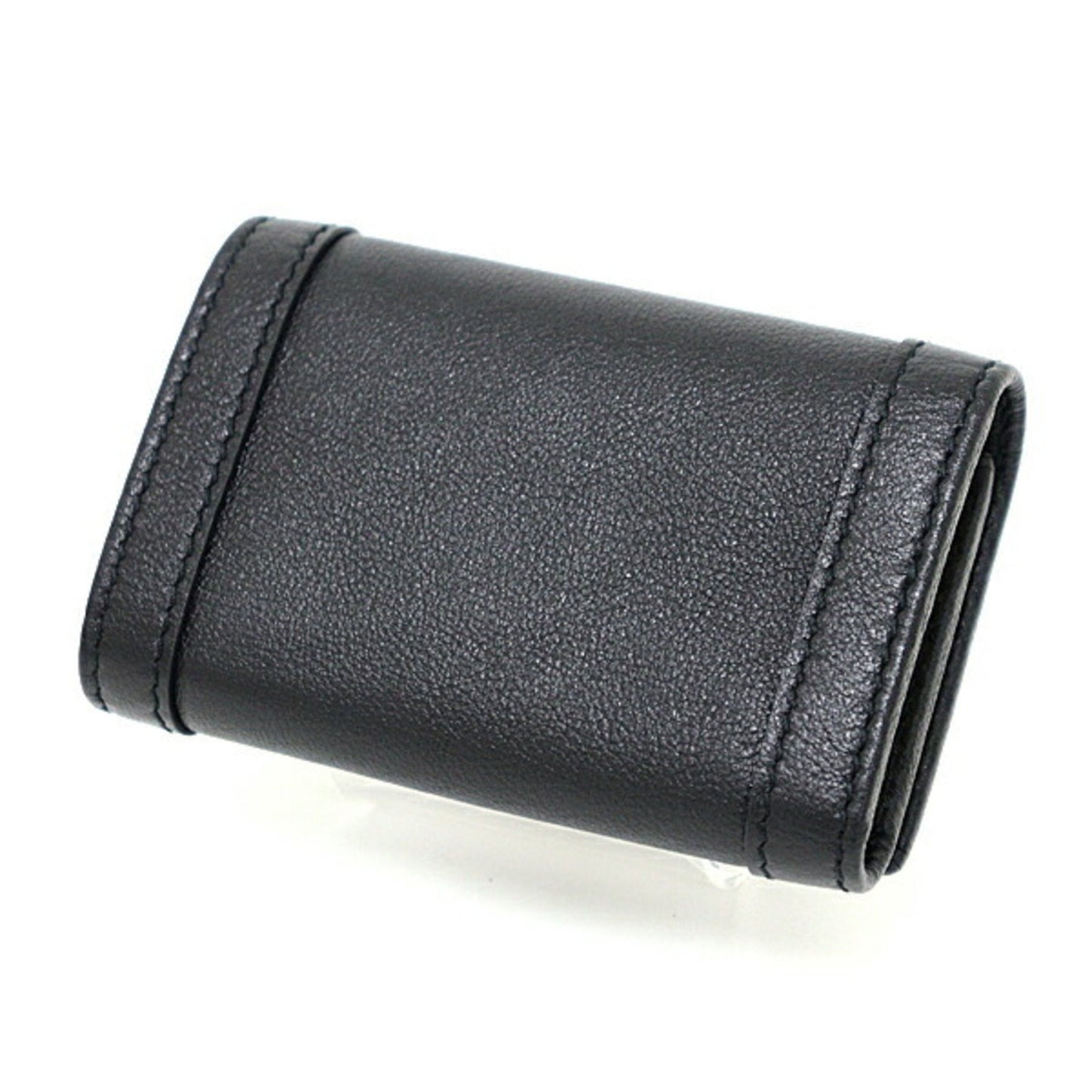 Gucci Diana Key Case Black 658636 Bamboo Leather Double G 6-Ring Unused F-04720