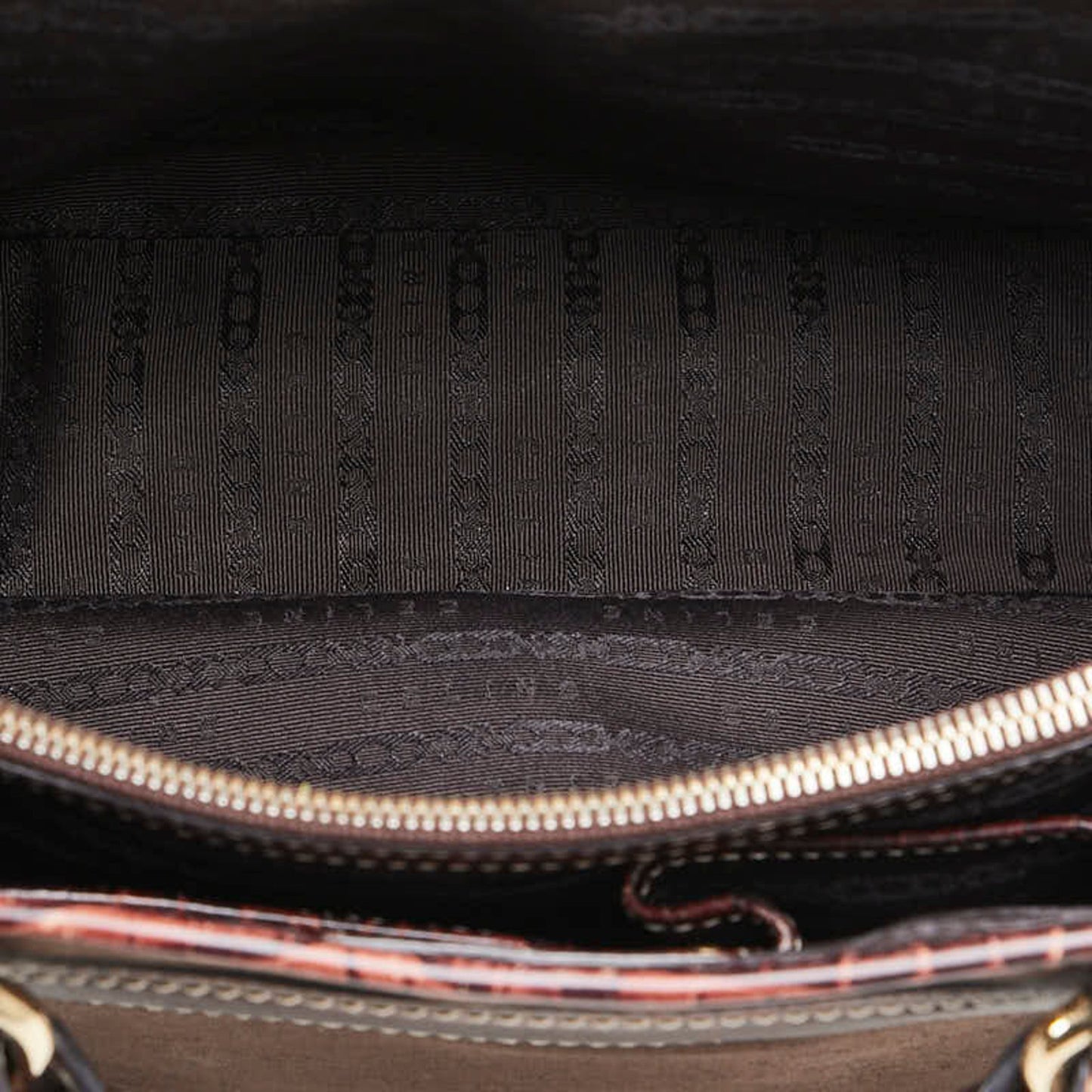 Celine Boogie Bag Handbag Brown Canvas Leather