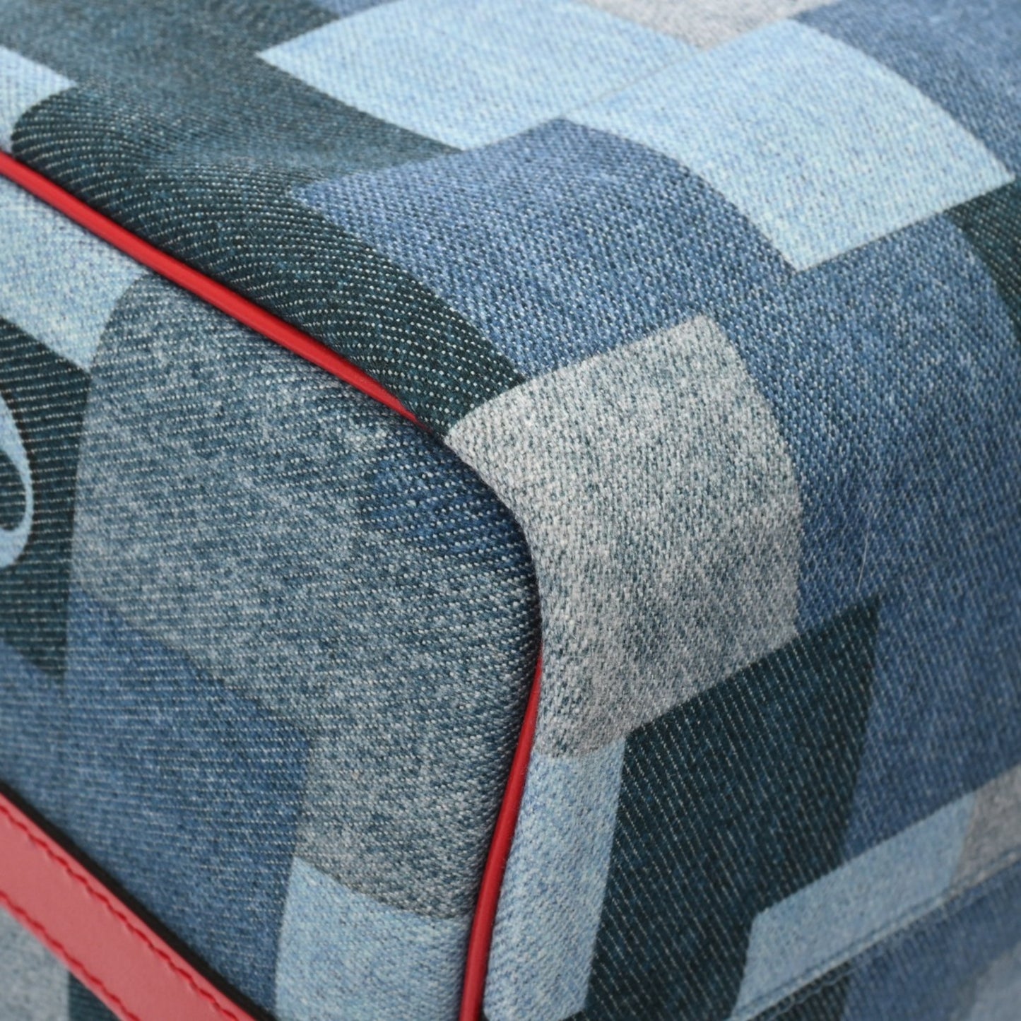 Louis Vuitton Monogram Denim Speedy Bandouliere 30 Blue M45041