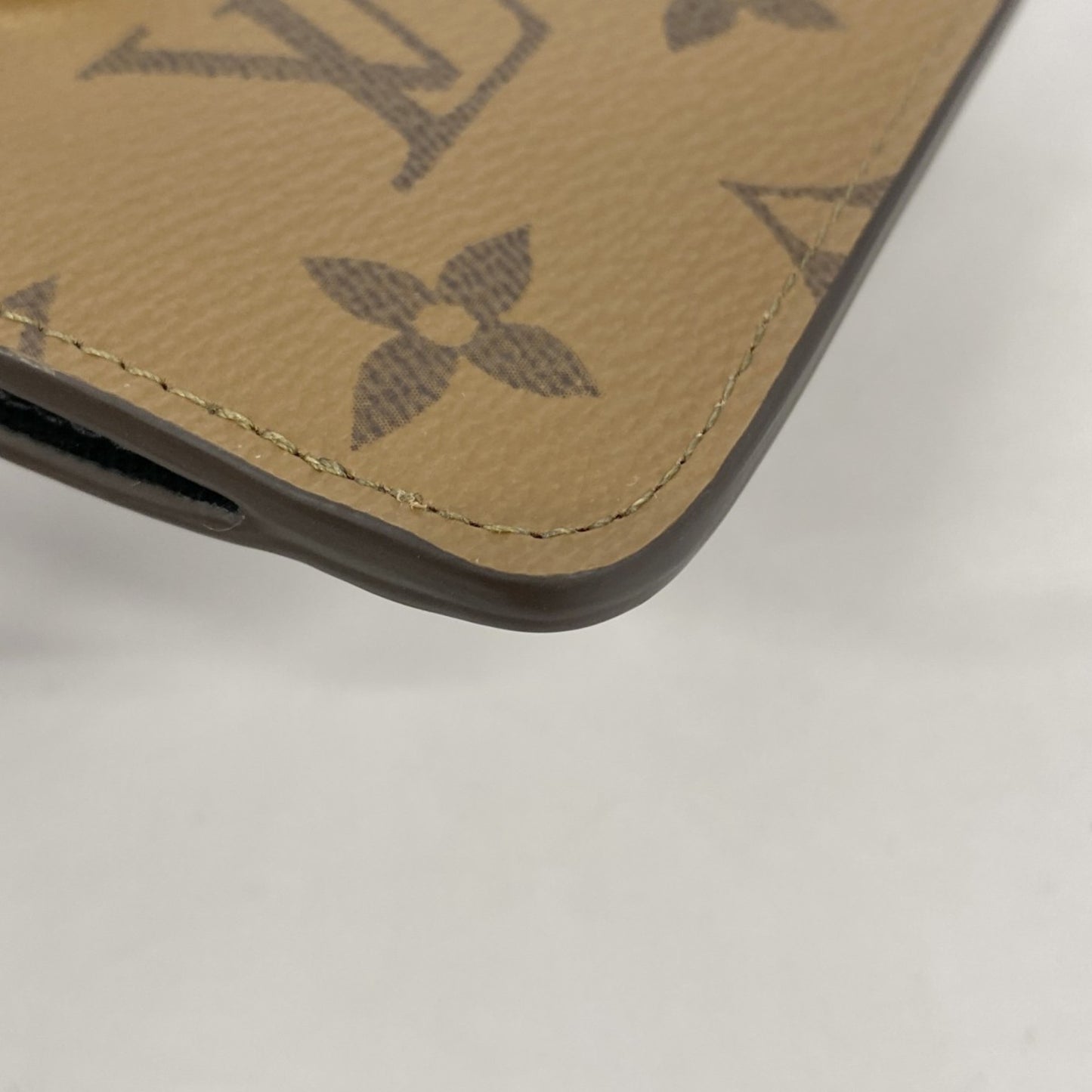 Louis Vuitton Monogram Reverse Porte-Carto-Rommie Wallet/Coin Case M81912 Brown