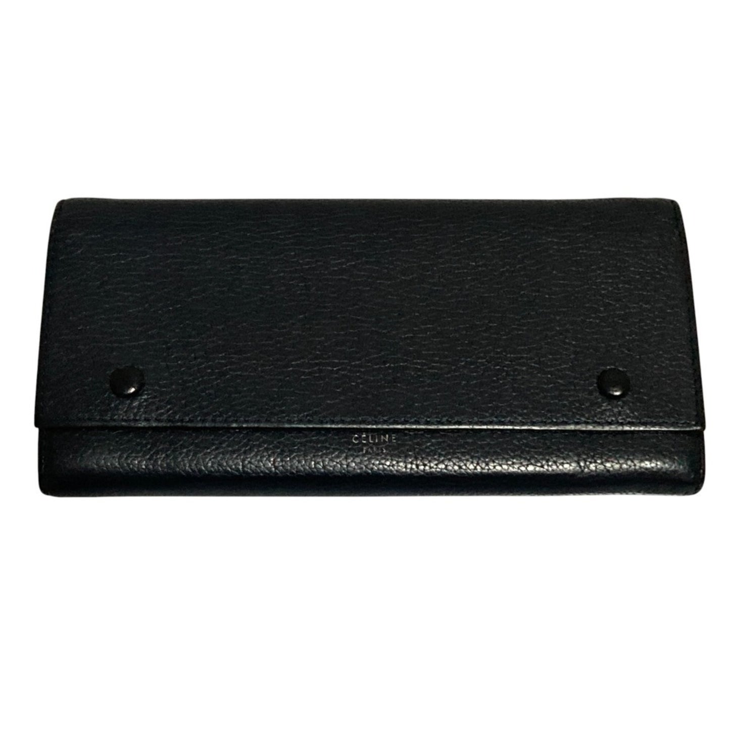 Celine Flap Leather Long Wallet