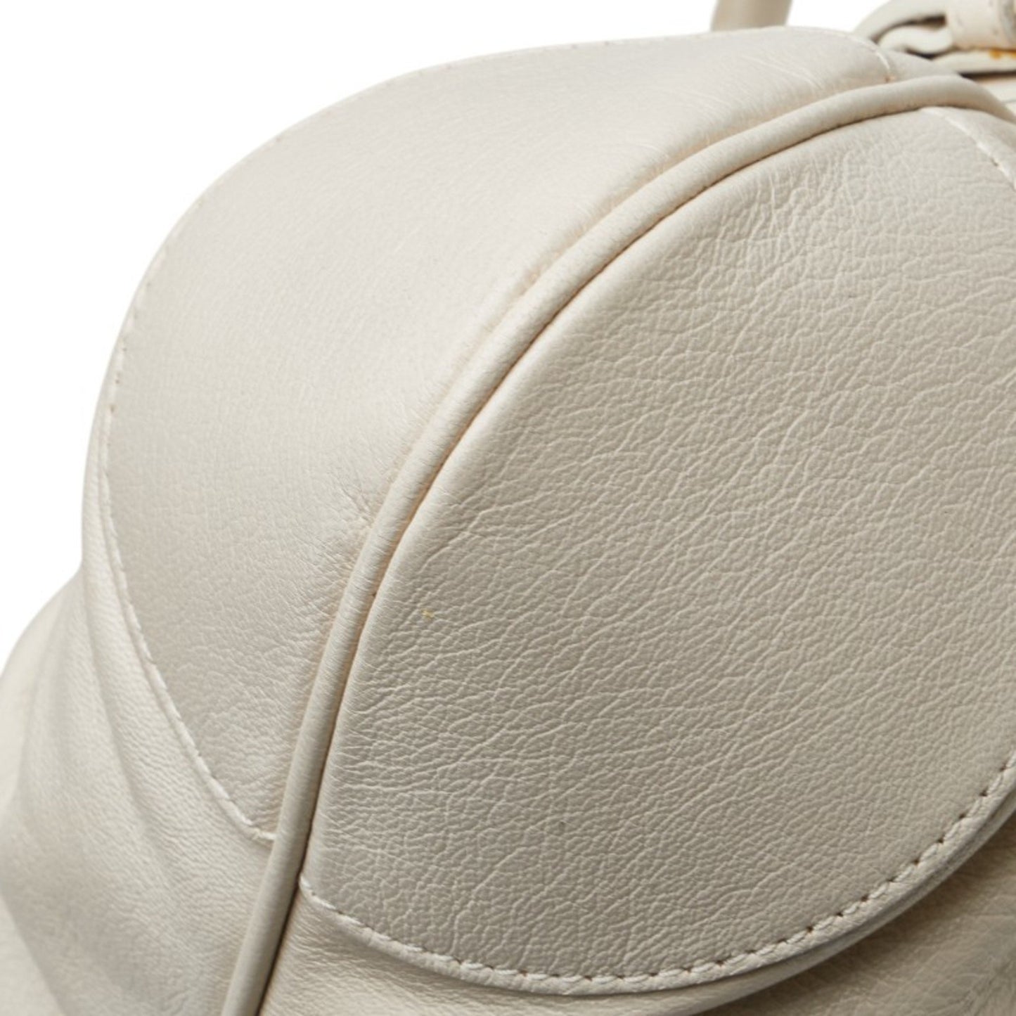 Salvatore Ferragamo Gancini Handbag Au-21 6317 White Leather