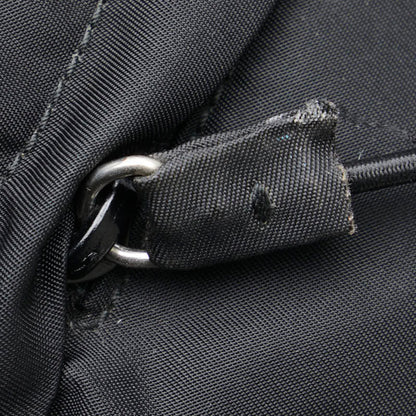 Prada Triangle Logo Plate Pouch Black Nylon