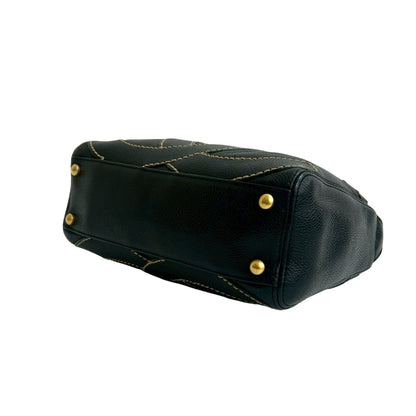 Chanel Double-Face Coco Mark Stitched Caviar Leather Handbag