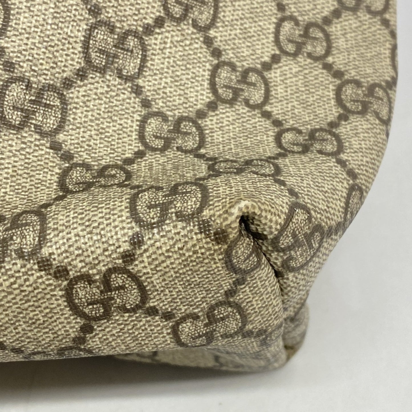 Gucci Gg Supreme Tote Bag 211137 Brown White