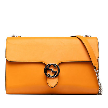 Gucci Interlocking G Chain Shoulder Bag 387604 Orange